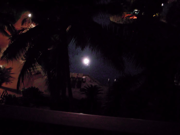 Moonlight reflected in pool-Puerto Vallarta, photograph,2017