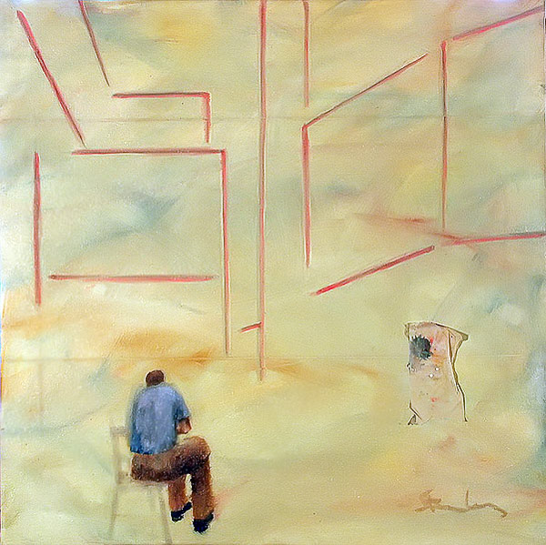 16 Senses, oil on canvas, 24 24 in, 2008